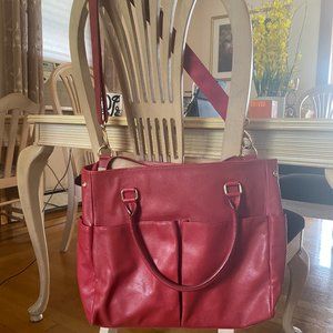 Levenger leather tote bag